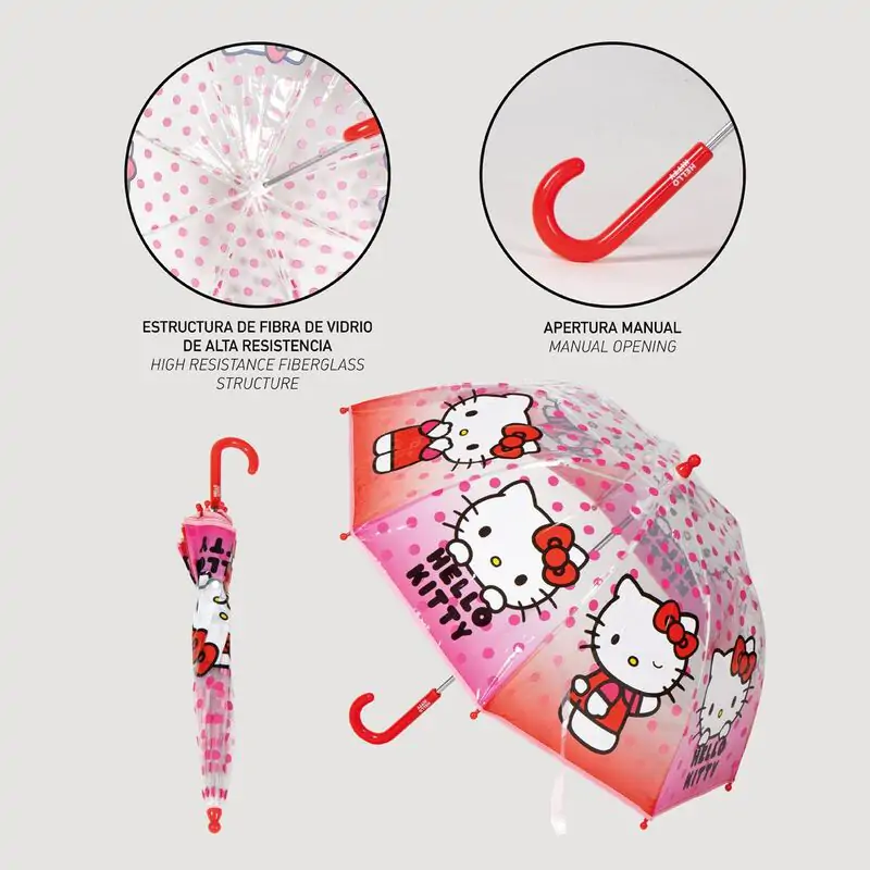 Hello Kitty manuálny bublinový dáždnik produktová fotografia