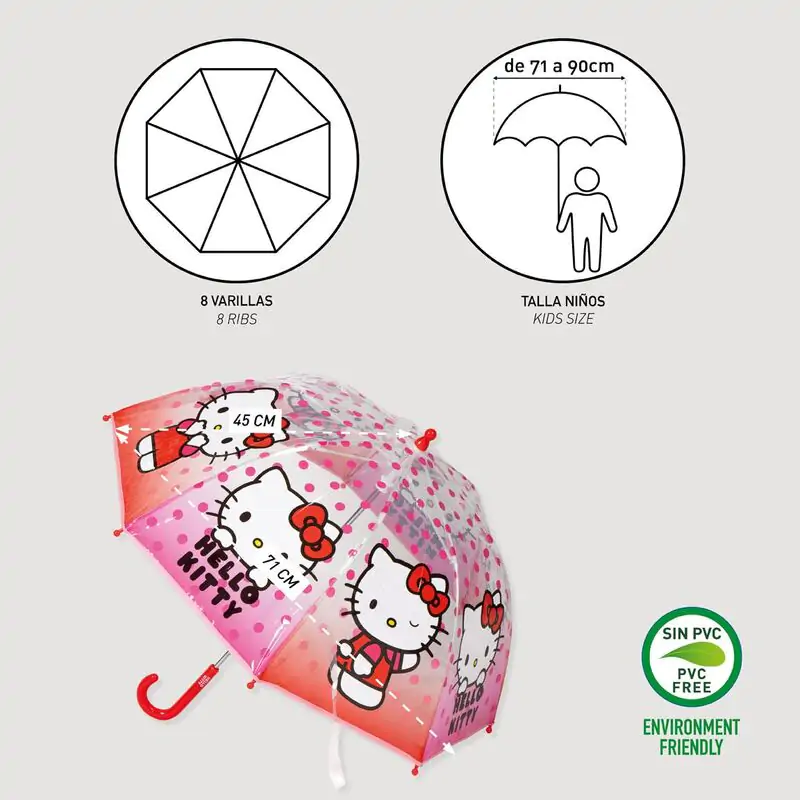 Hello Kitty manuálny bublinový dáždnik produktová fotografia