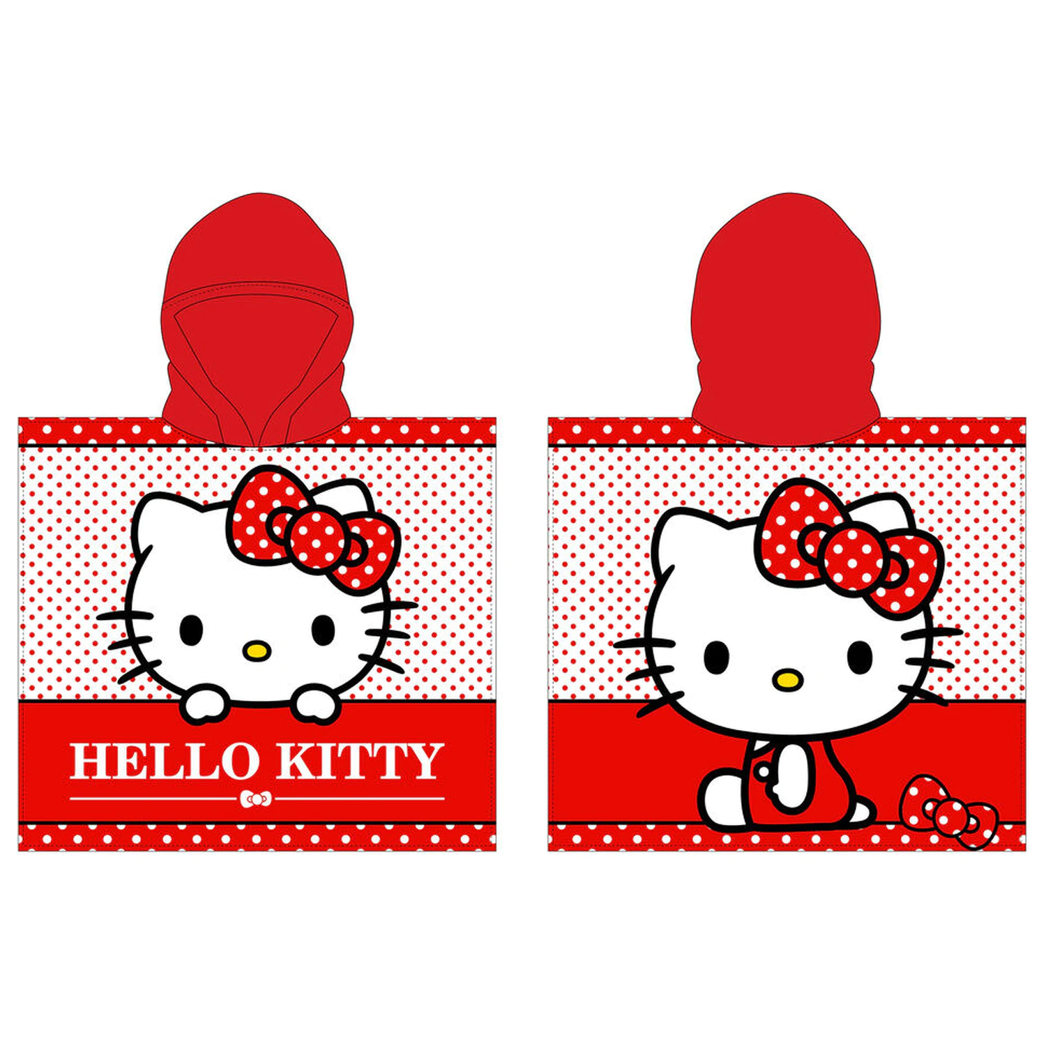 Hello Kitty mikrovláknová pončo osuška produktová fotografia