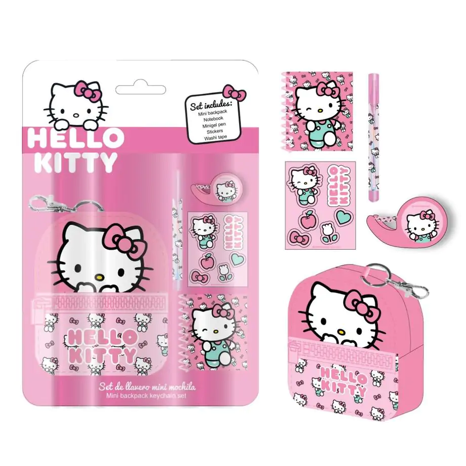 Hello Kitty písacie potreby mini ruksak set produktová fotografia