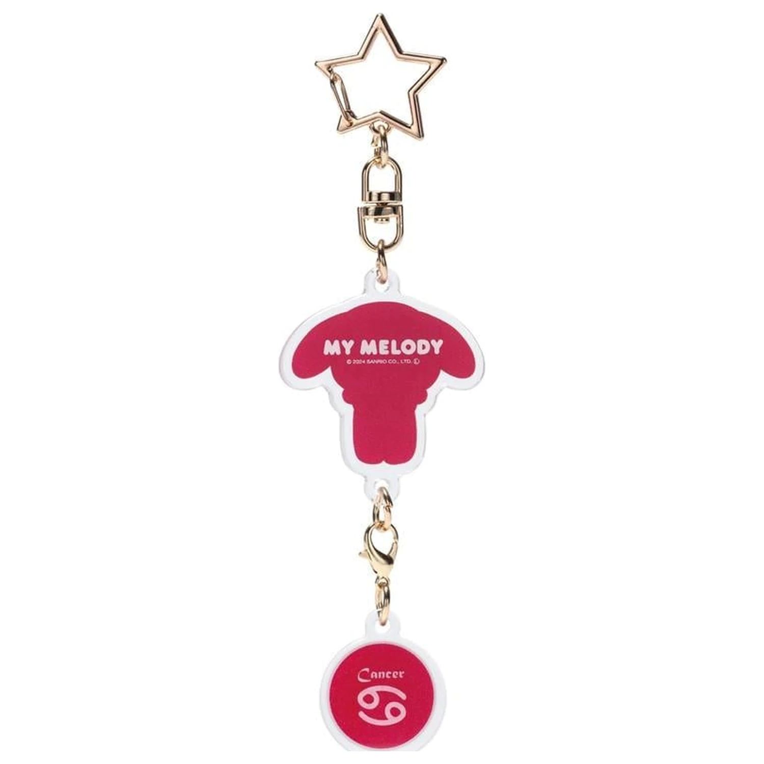 Hello Kitty My Melody Rakovina Astrologický Symbol Kľúčenka produktová fotografia