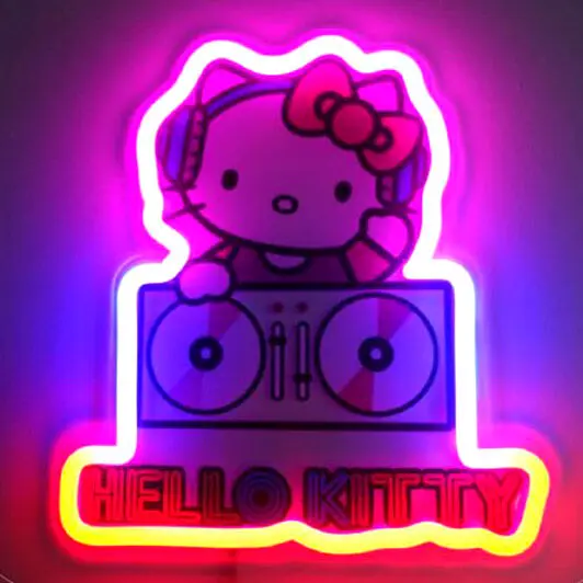 Hello Kitty LED stenová lampa Svetlá otočné stoly 30 cm termékfotó