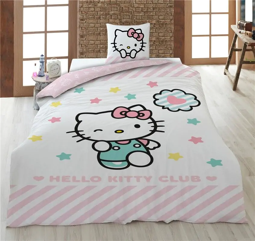 Hello Kitty bavlnená obliečka na paplón posteľ 90 cm produktová fotografia