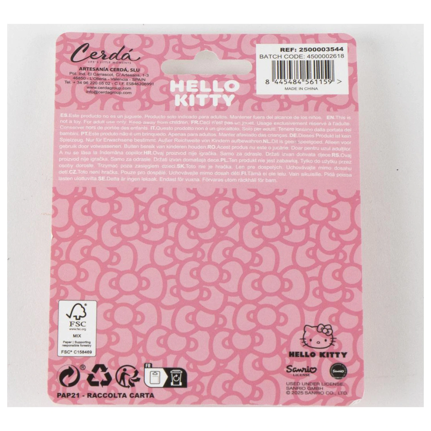 Hello Kitty Ružové 3D Kozmetické Zrkadlo produktová fotografia