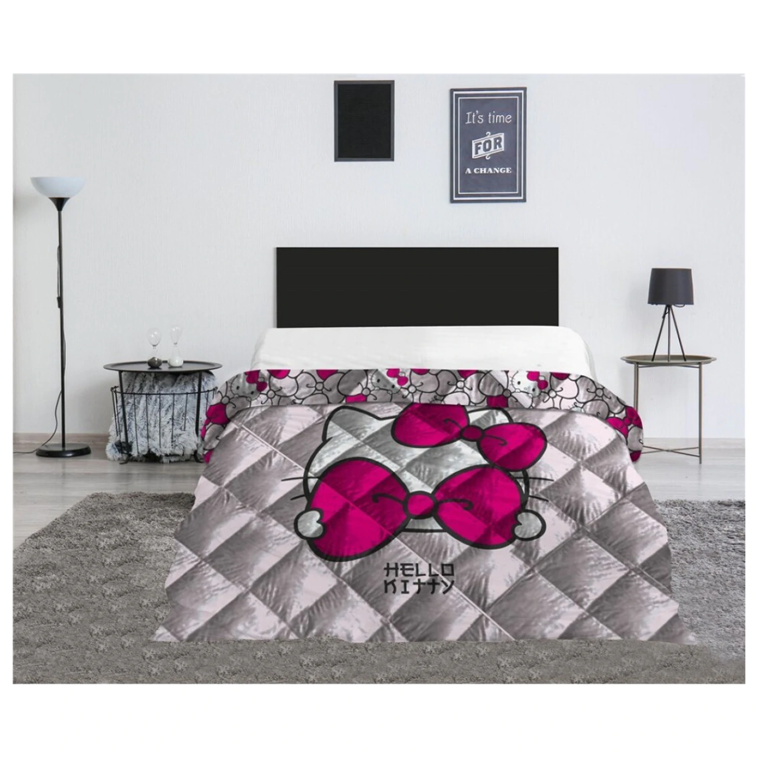 Hello Kitty Pink Bow Prešívaný poťah na perinu, perina 240x220cm produktová fotografia