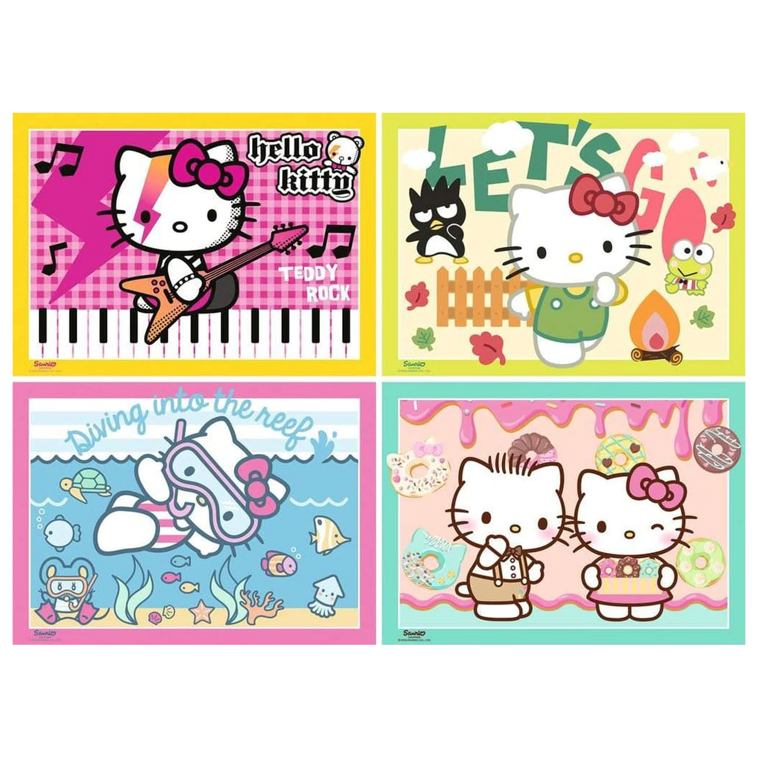 Hello Kitty Puzzle 4-Pack Let's Go, Hello Kitty! (4x100 Kusov) produktová fotografia