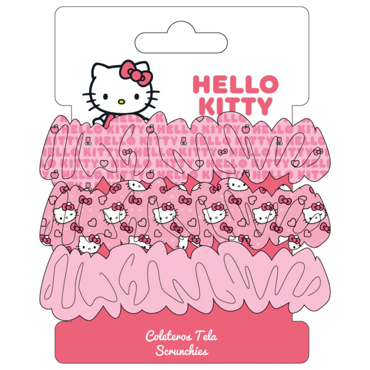 Hello Kitty Scrunchie sada 3 gumičiek do vlasov produktová fotografia