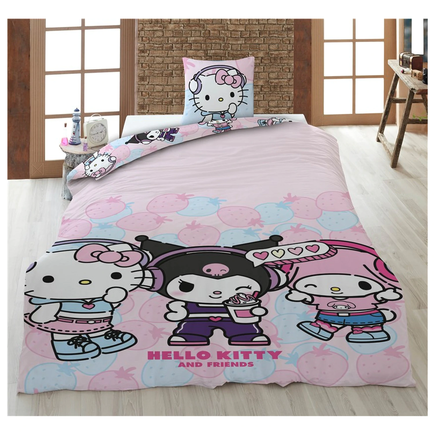 Hello Kitty Strawberry obliečka na perinu produktová fotografia