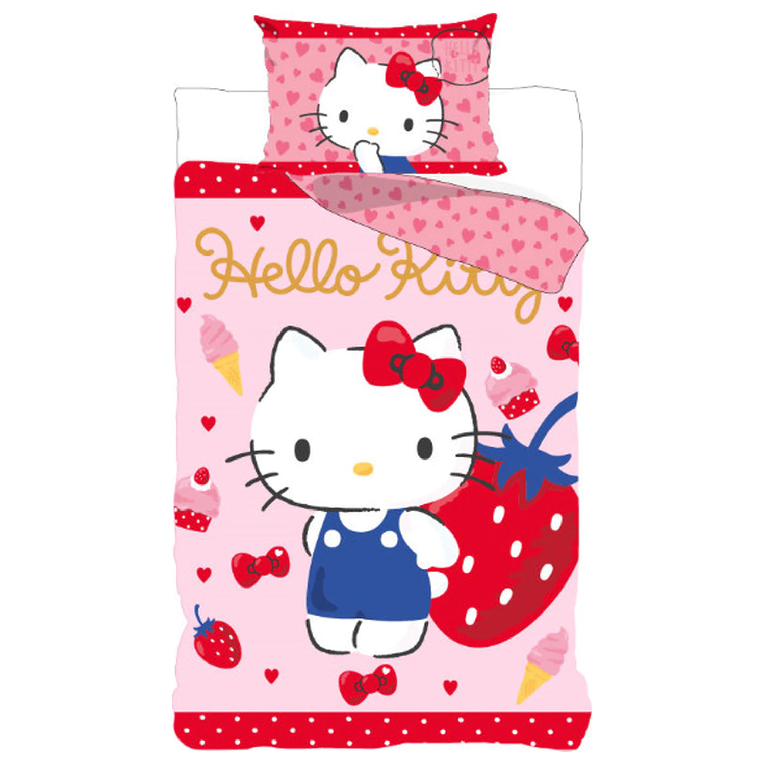 Hello Kitty Strawberry Súprava obliečok na detskú perinu produktová fotografia