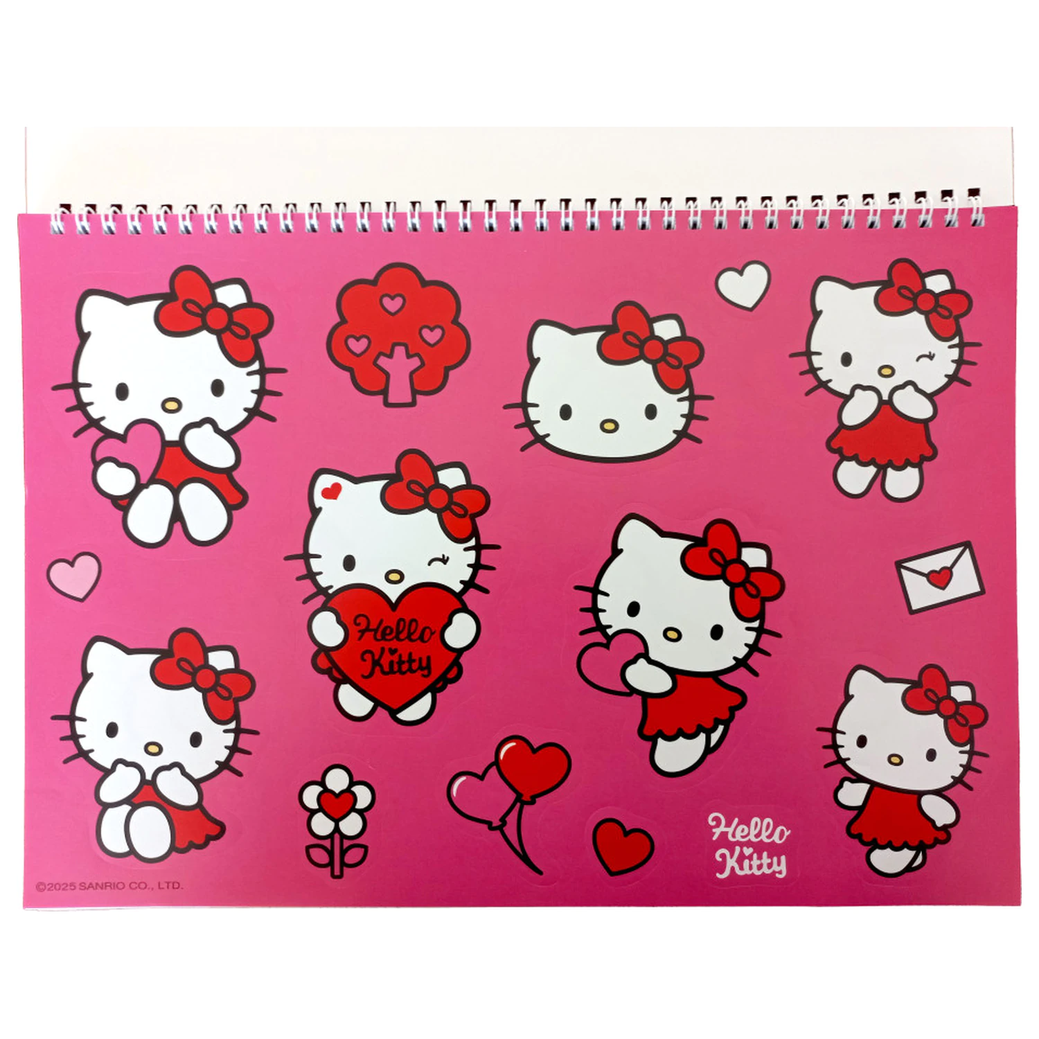 Hello Kitty Sweetheart A4 špirálový skicár 40 listov s nálepkami produktová fotografia