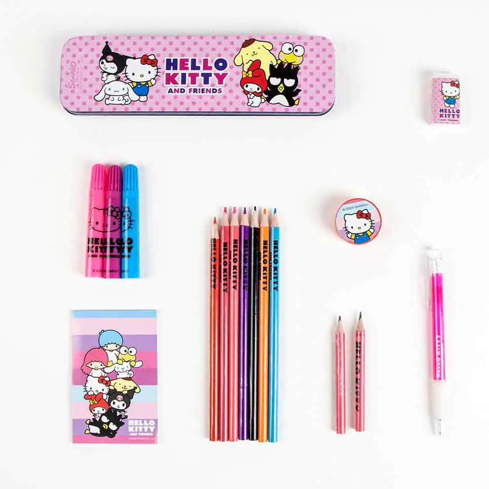 Hello Kitty sada písacích potrieb na farbenie produktová fotografia