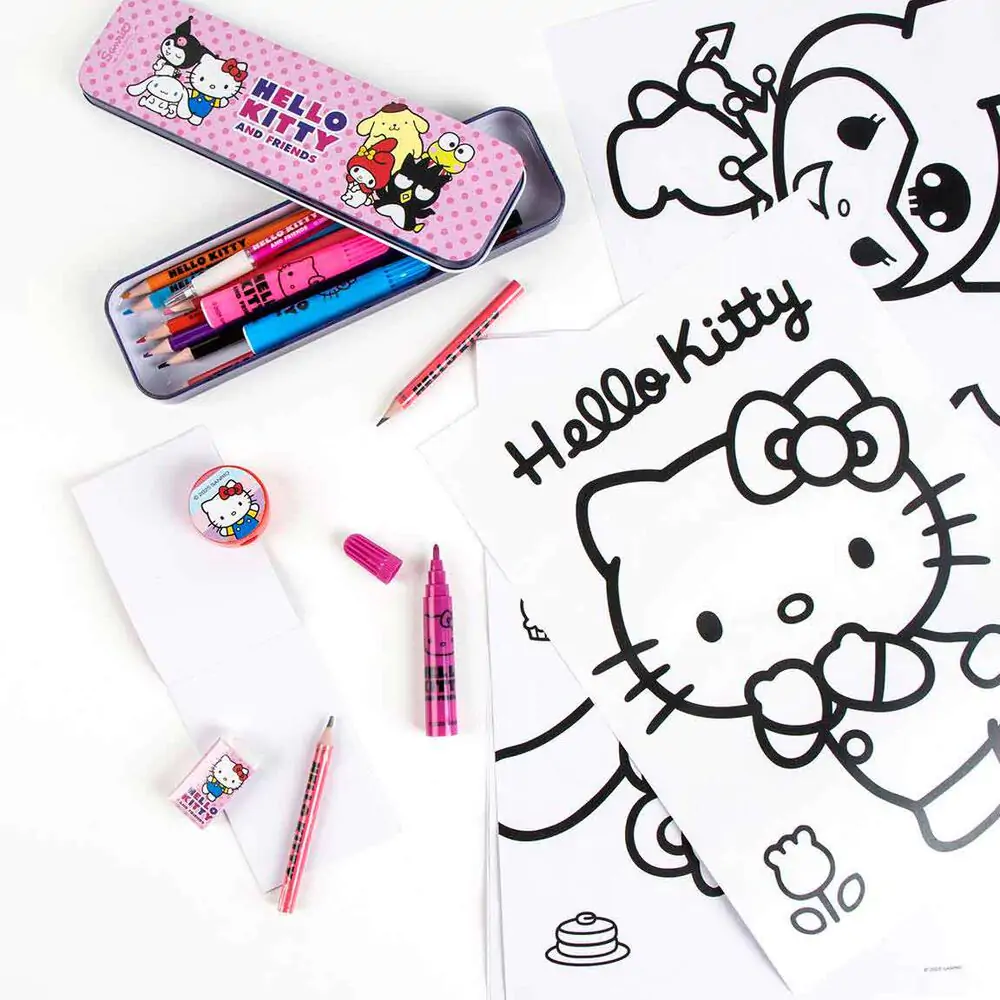 Hello Kitty sada písacích potrieb na farbenie produktová fotografia