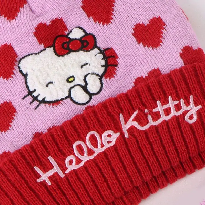 Hello Kitty zimný set nákrčník čiapka rukavice produktová fotografia