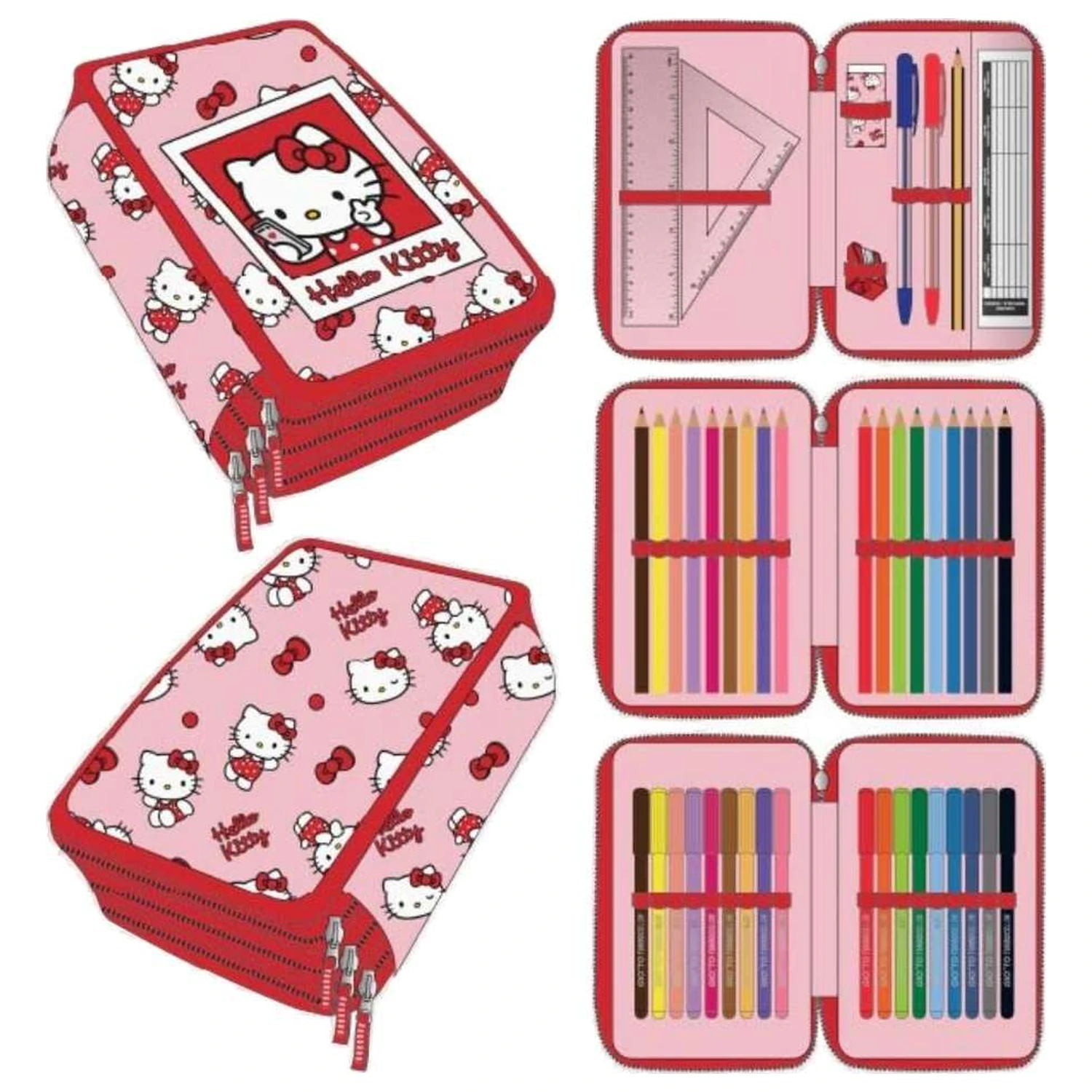 Hello Kitty trojitý peračník produktová fotografia