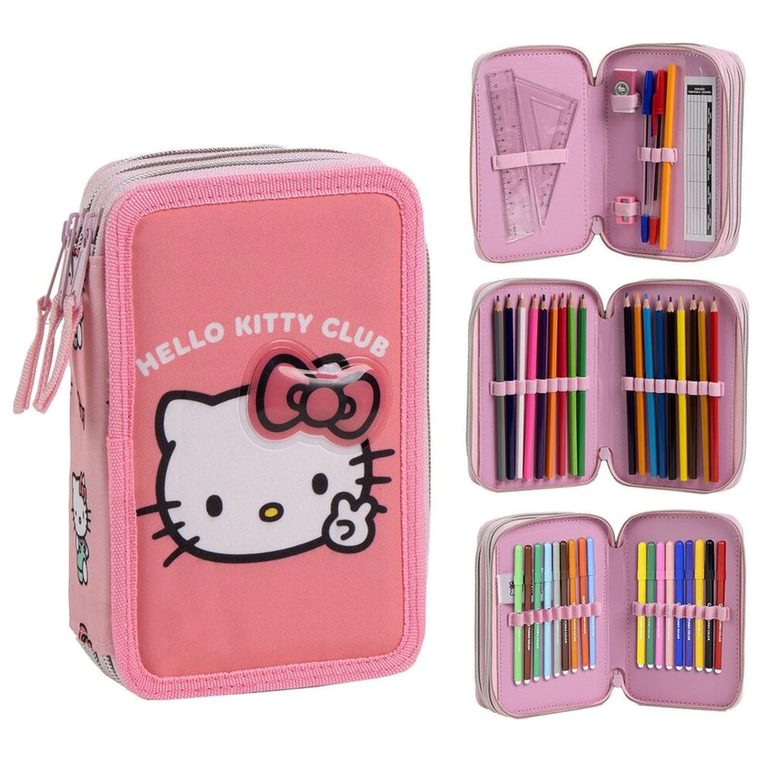 Hello Kitty trojité puzdro na ceruzky produktová fotografia