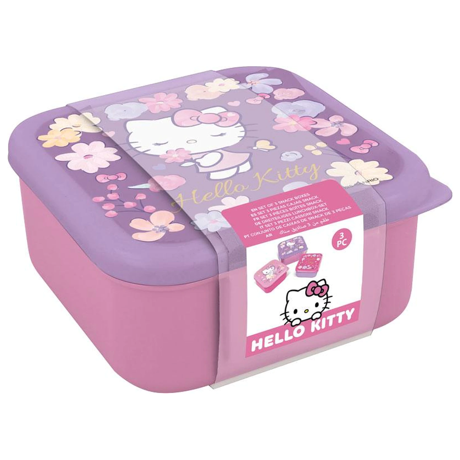 Hello Kitty Snack Boxes 3 kusy produktová fotografia