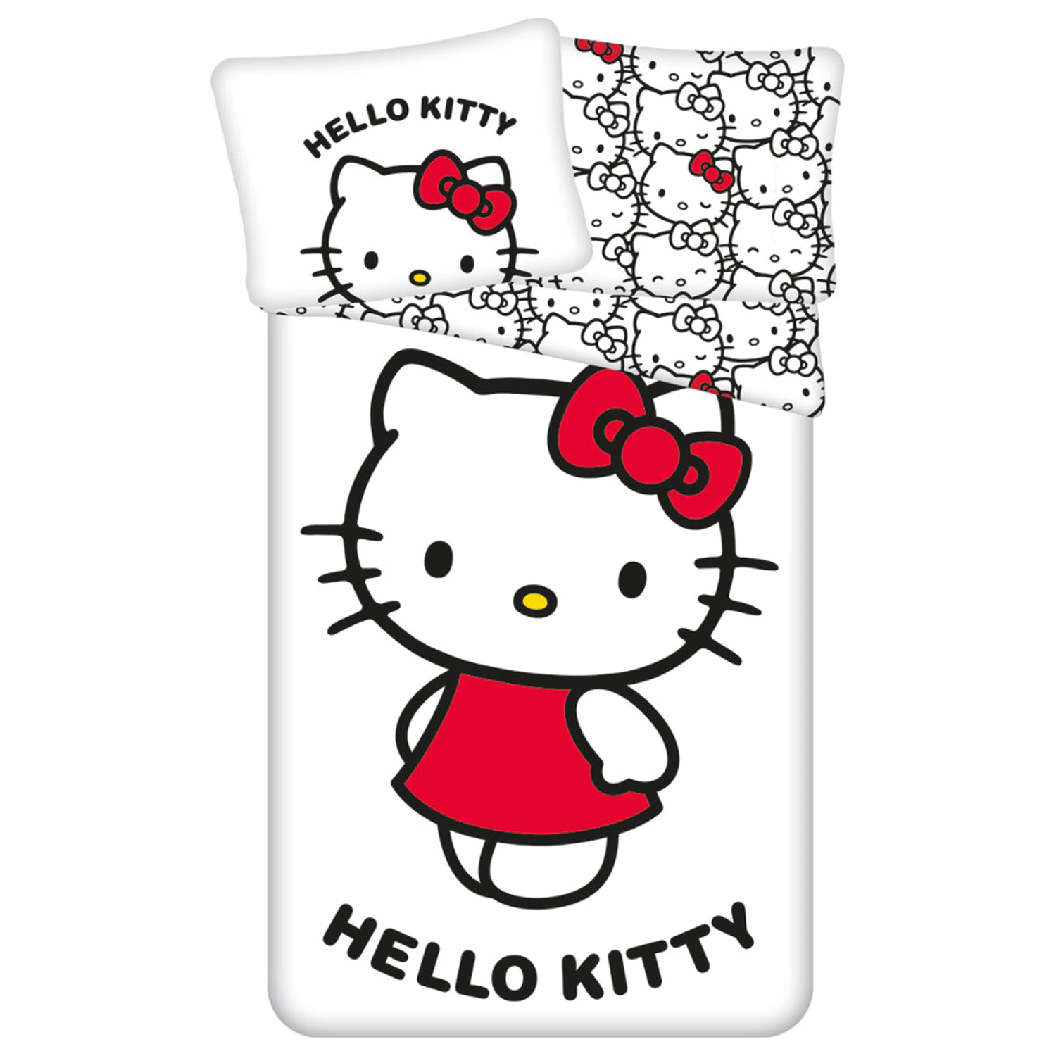 Hello Kitty biela obliečka na perinu produktová fotografia