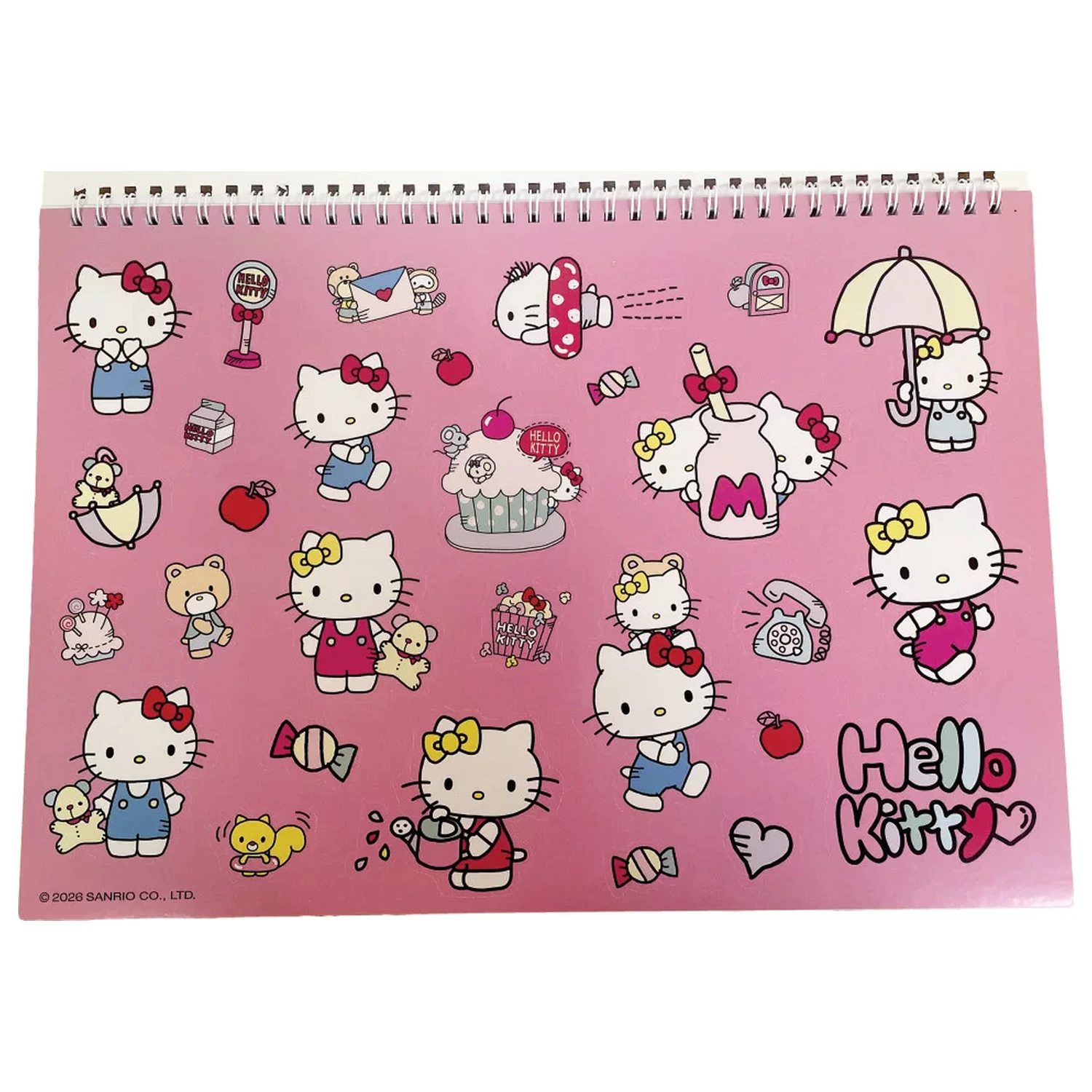 Hello Kitty World A/4 špirálový skicár 40 listov s nálepkami produktová fotografia