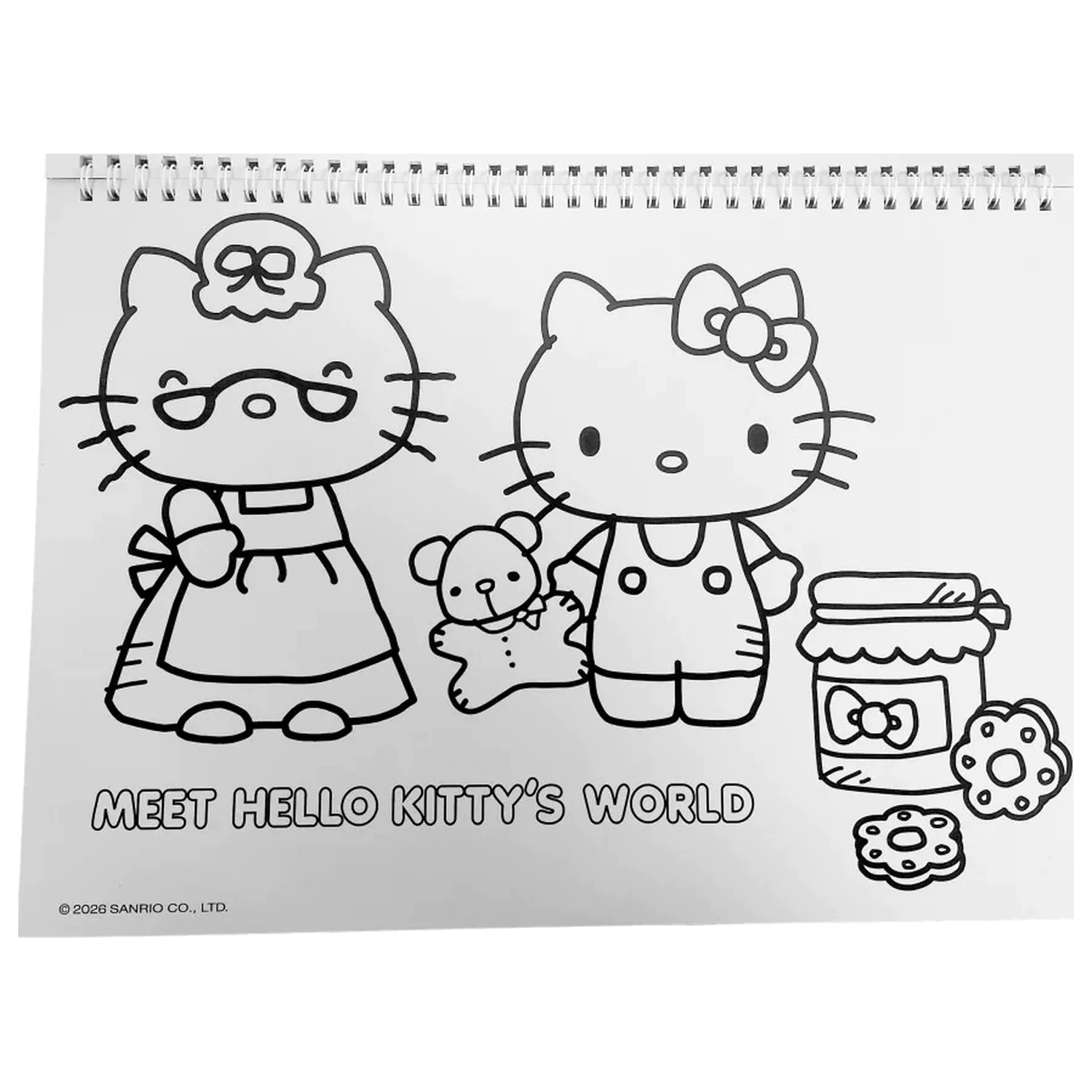 Hello Kitty World A/4 špirálový skicár 40 listov s nálepkami produktová fotografia