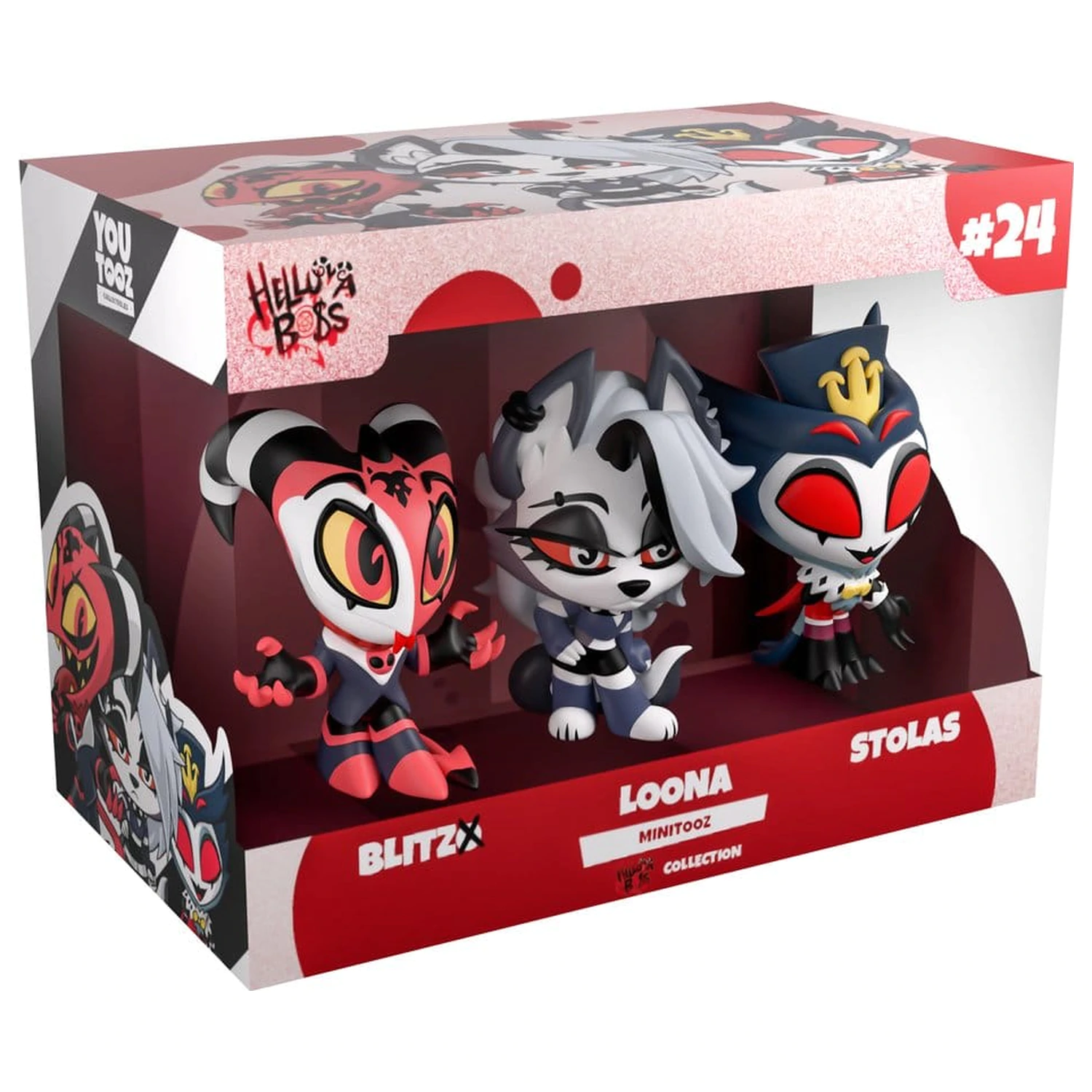 Helluva Boss Mini Tooz Mini Figúrky, balenie 3 kusov: Blitzo, Loona a Stolas produktová fotografia