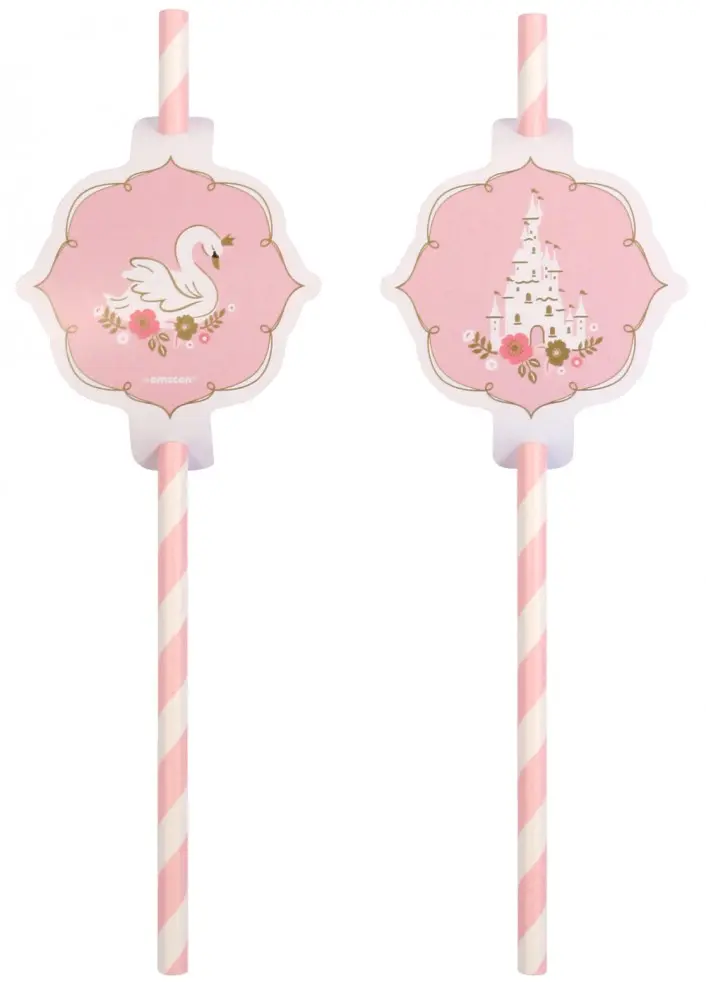 Princesses papierové slamky, 8-dielna súprava produktová fotografia