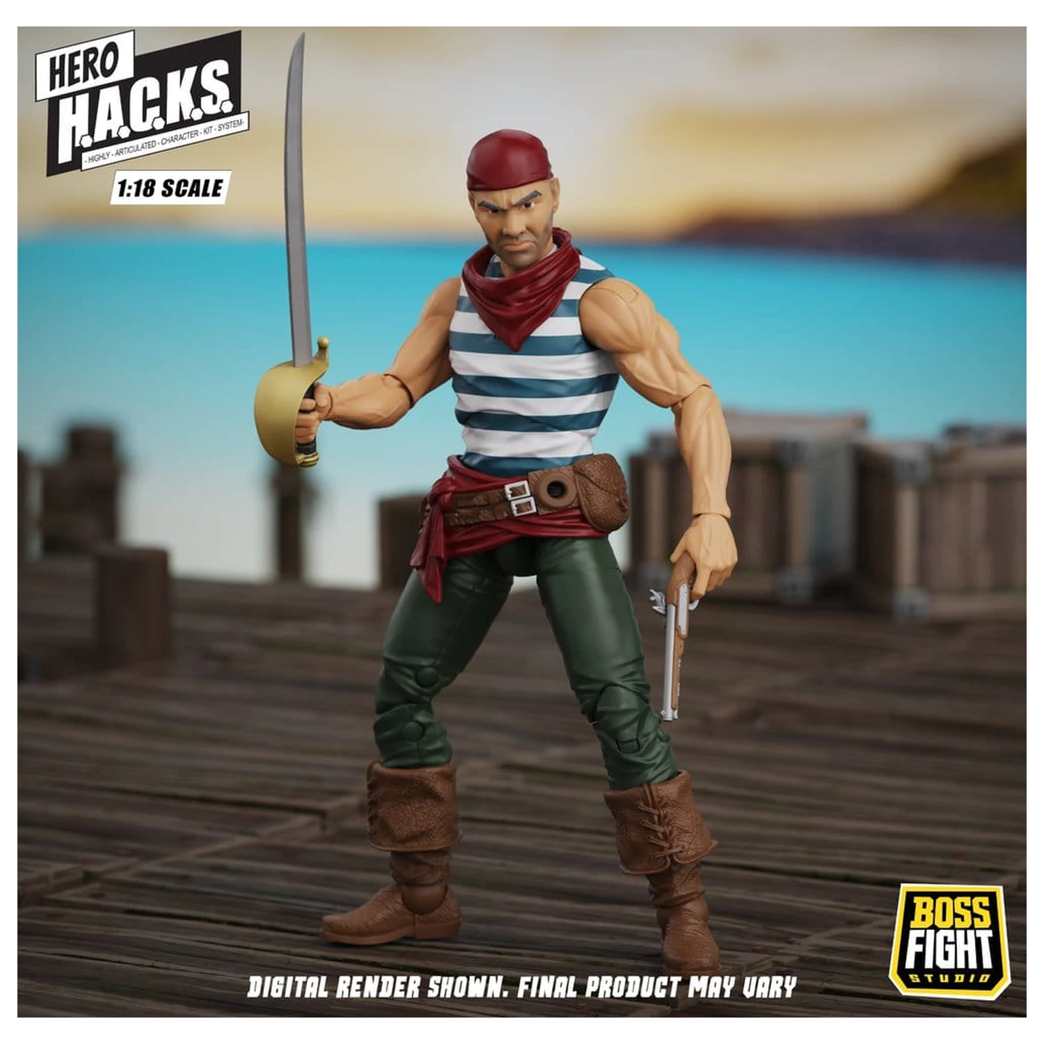 Hero H.A.C.K.S. Core akčná figúrka 1/18 Heroes and Villains Wave 1 Daniel Wright: Pirate Quartermaster produktová fotografia