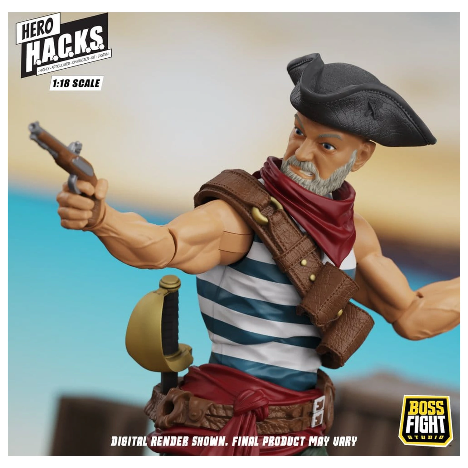 Hero H.A.C.K.S. Core akčná figúrka 1/18 Heroes and Villains Wave 1 Daniel Wright: Pirate Quartermaster produktová fotografia