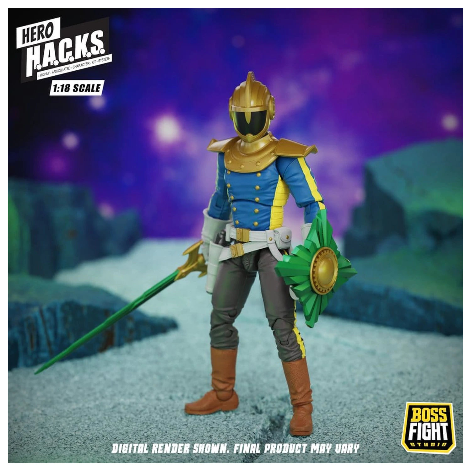 Hero H.A.C.K.S. Core akčná figúrka 1/18 Heroes and Villains Wave 1 Jett Steelblade: Stellar Knight of Accord produktová fotografia