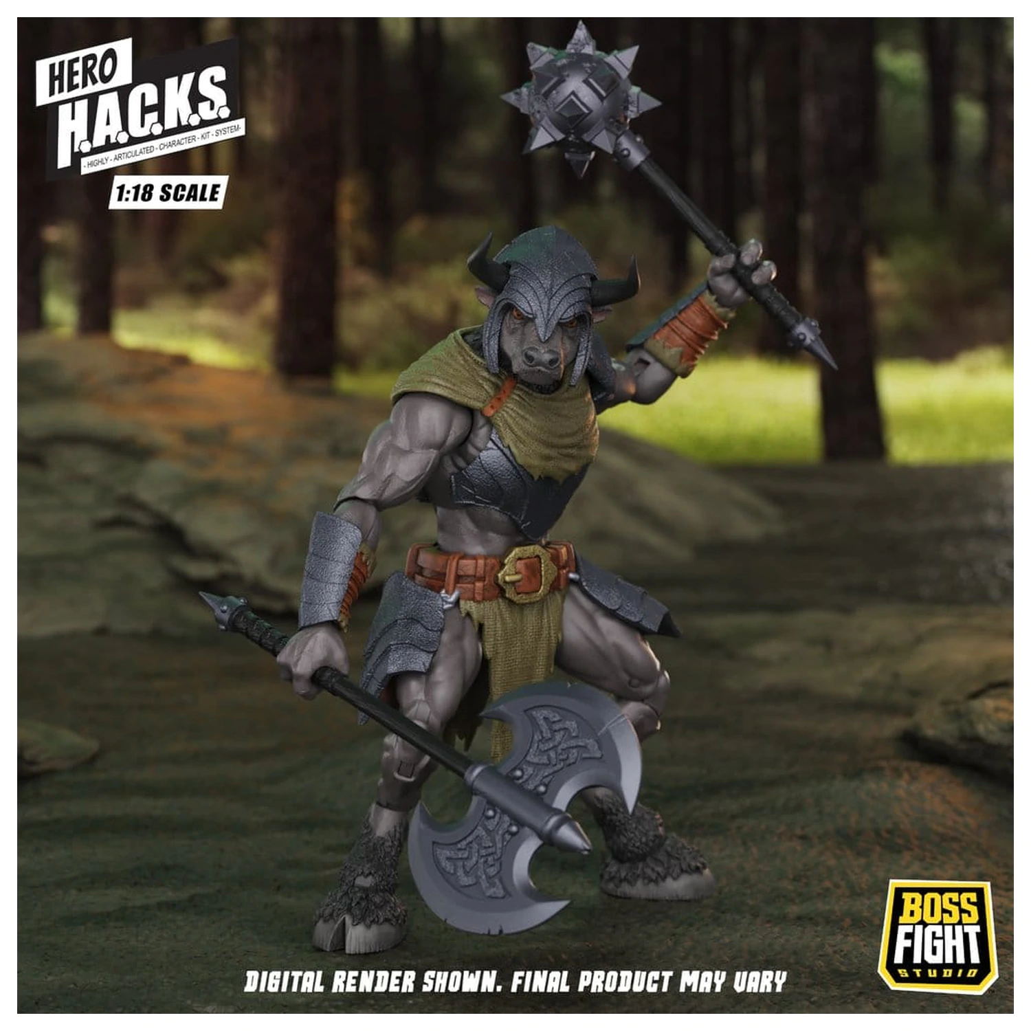 Hero H.A.C.K.S. Core akčná figúrka 1/18 Heroes and Villains Wave 1 Minos Auroxos: Labyrinthian Warrior produktová fotografia