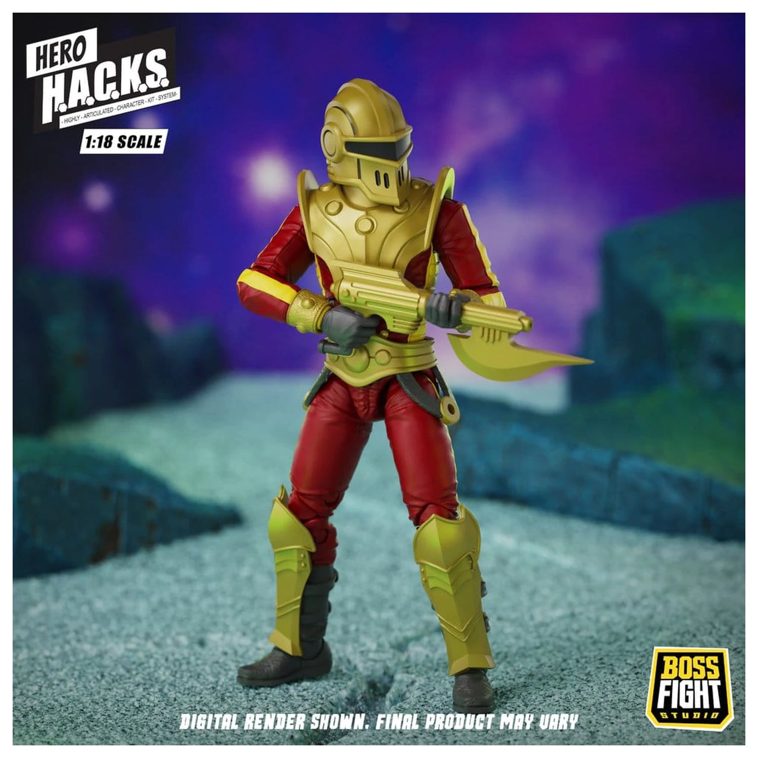 Hero H.A.C.K.S. Core akčná figúrka 1/18 Heroes and Villains Wave 1 Stellar Guard: Cosmic Defender of Accord produktová fotografia