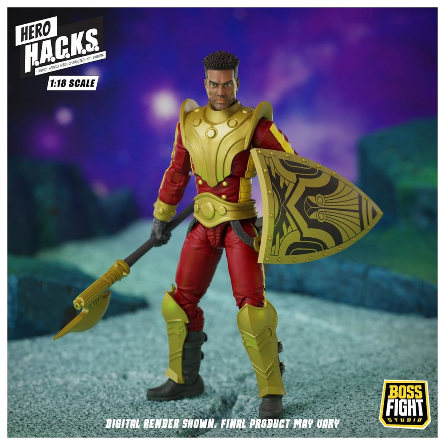 Hero H.A.C.K.S. Core akčná figúrka 1/18 Heroes and Villains Wave 1 Stellar Guard: Cosmic Defender of Accord produktová fotografia
