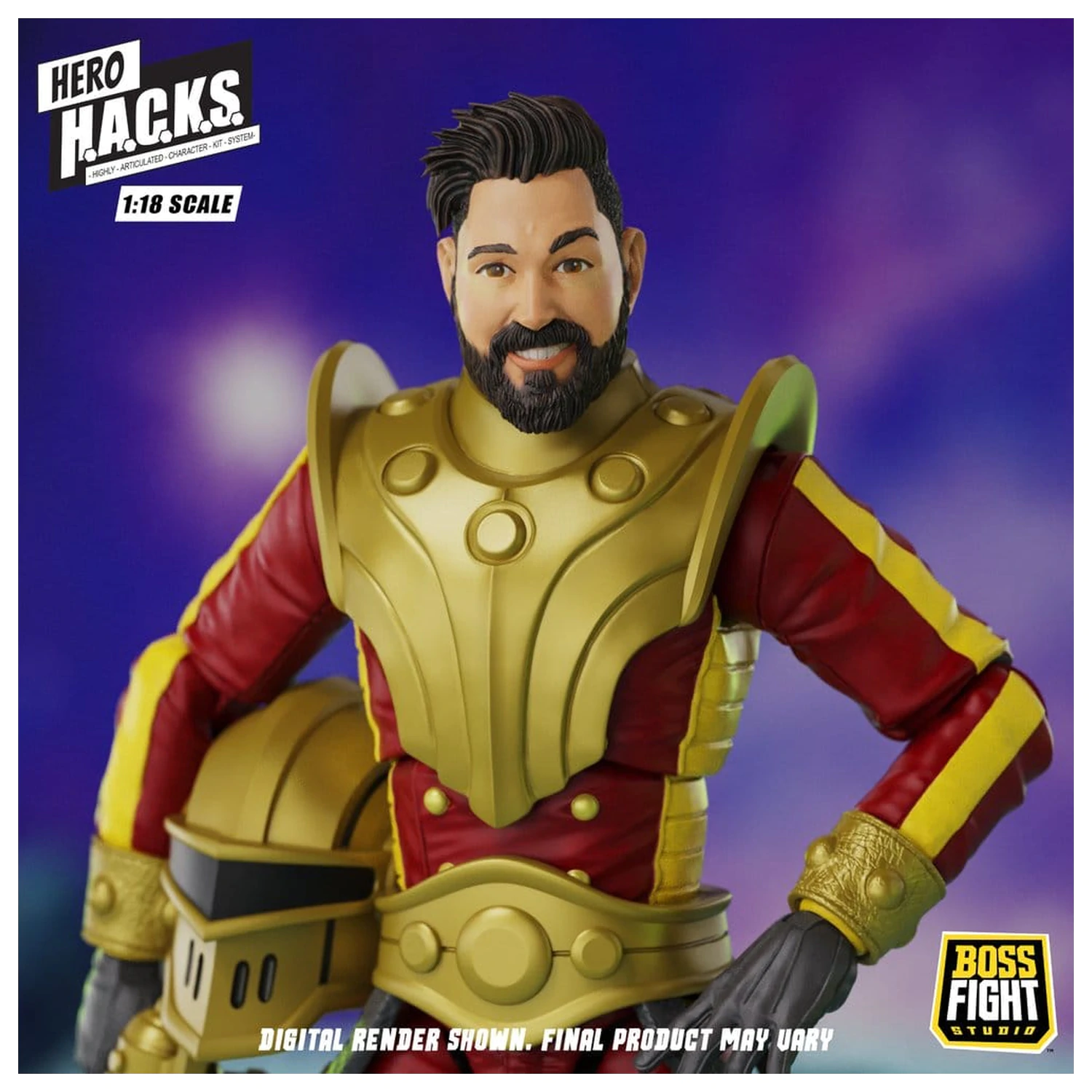 Hero H.A.C.K.S. Core akčná figúrka 1/18 Heroes and Villains Wave 1 Stellar Guard: Cosmic Defender of Accord produktová fotografia