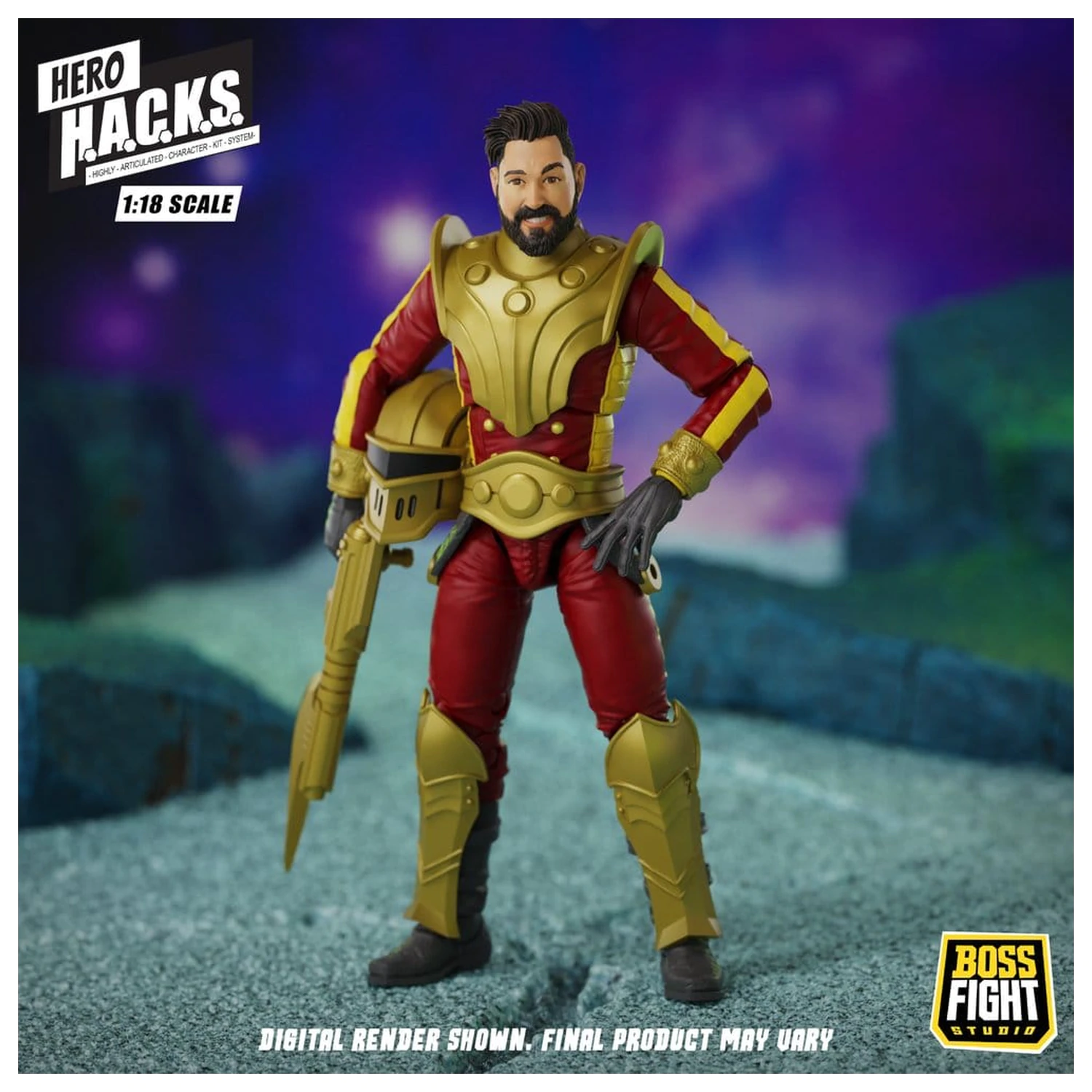 Hero H.A.C.K.S. Core akčná figúrka 1/18 Heroes and Villains Wave 1 Stellar Guard: Cosmic Defender of Accord produktová fotografia