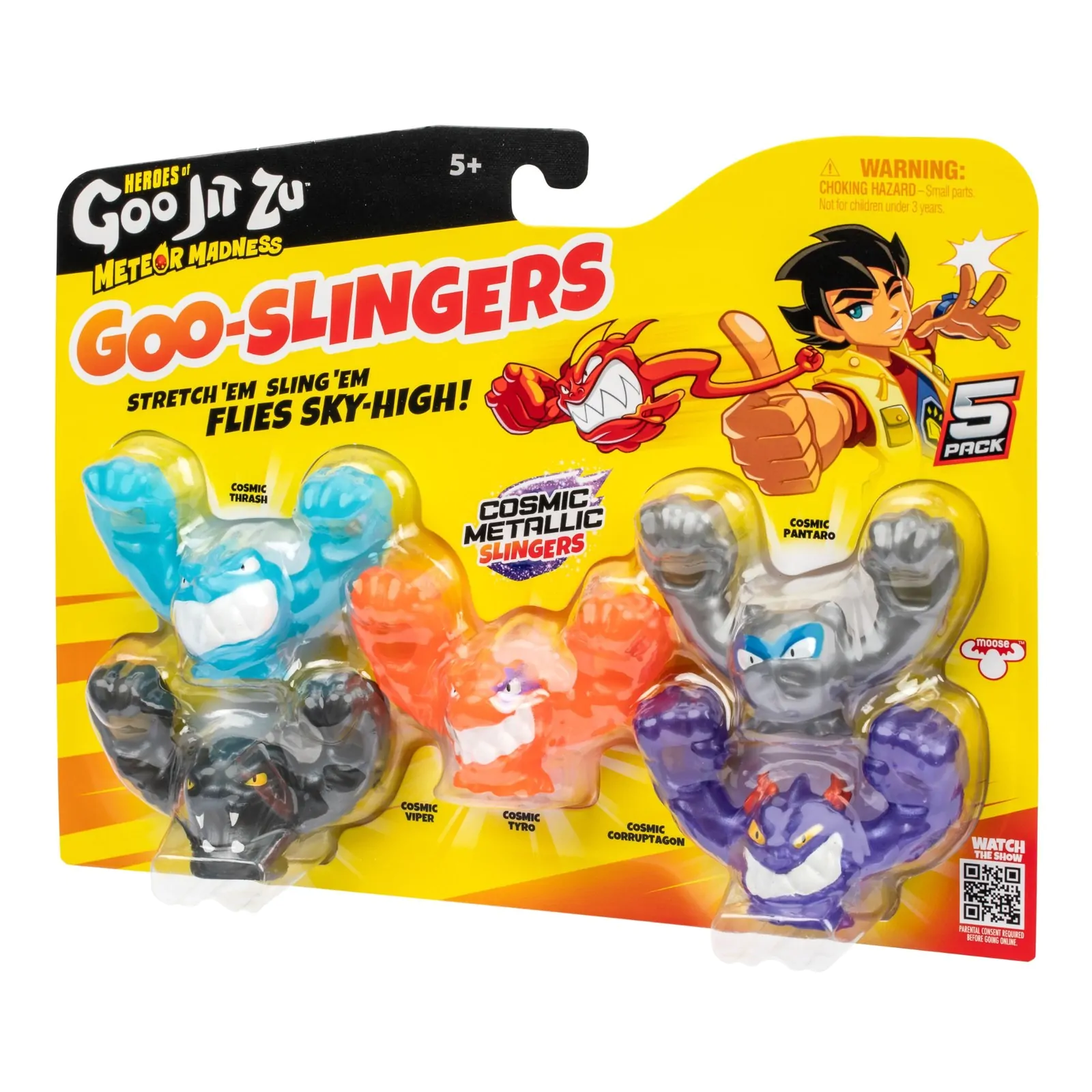 Heroes of Goo Jit Zu Meteor Madness Naťahovacie figúrky 5-Pack Goo Slingers Cosmic Metallic Slingers 5 cm produktová fotografia