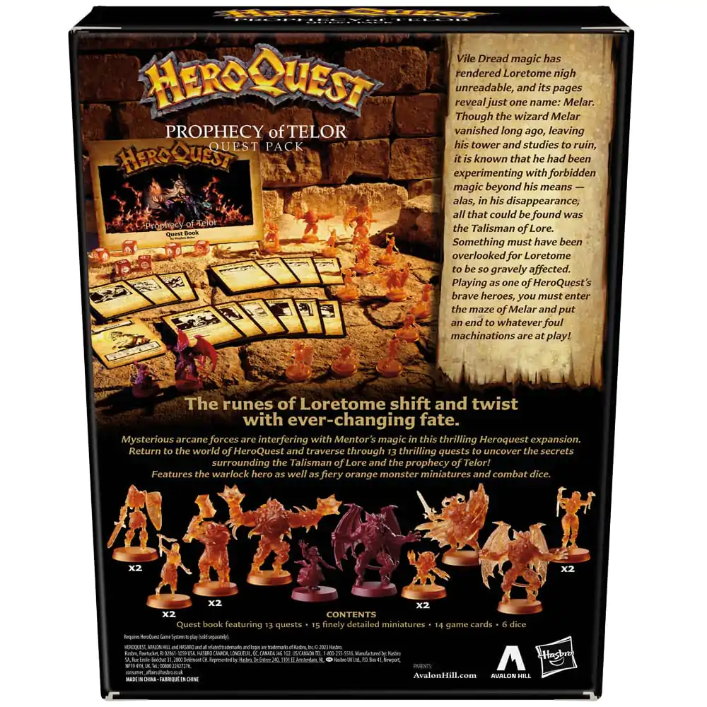 HeroQuest Board Game Expansion Prophecy of Telor Quest Pack *English Version* produktová fotografia