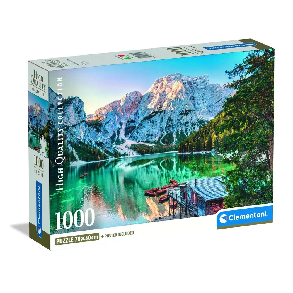 Vysokokvalitné puzzle Emerald Lake Braies 1000ks produktová fotografia