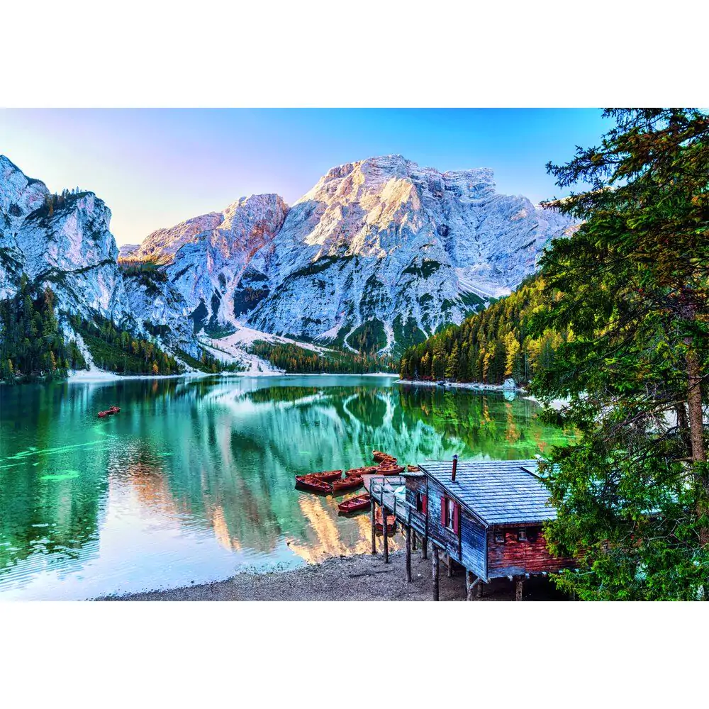 Vysokokvalitné puzzle Emerald Lake Braies 1000ks produktová fotografia