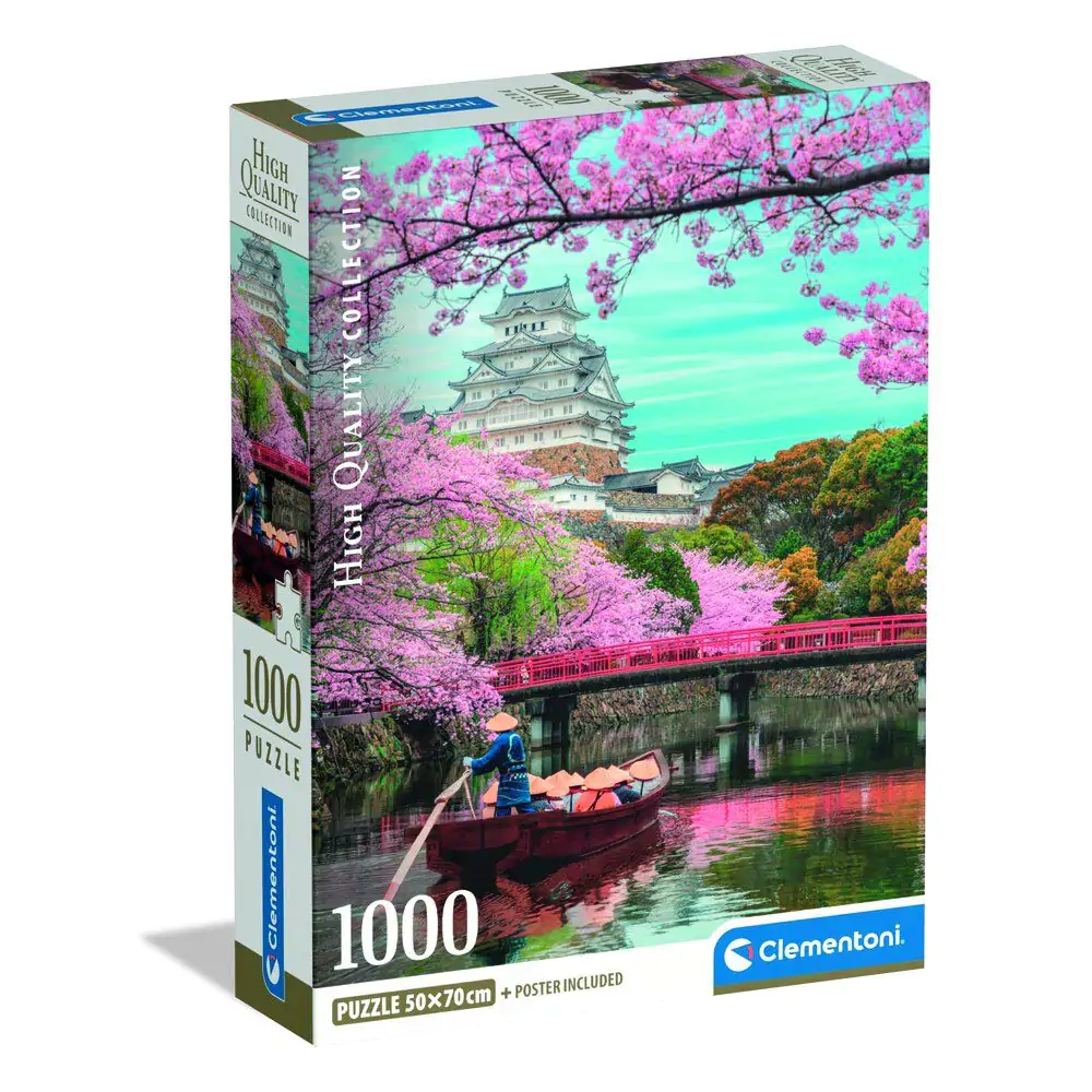 Vysoko kvalitné puzzle Hrad Himedži na jar 1000ks produktová fotografia