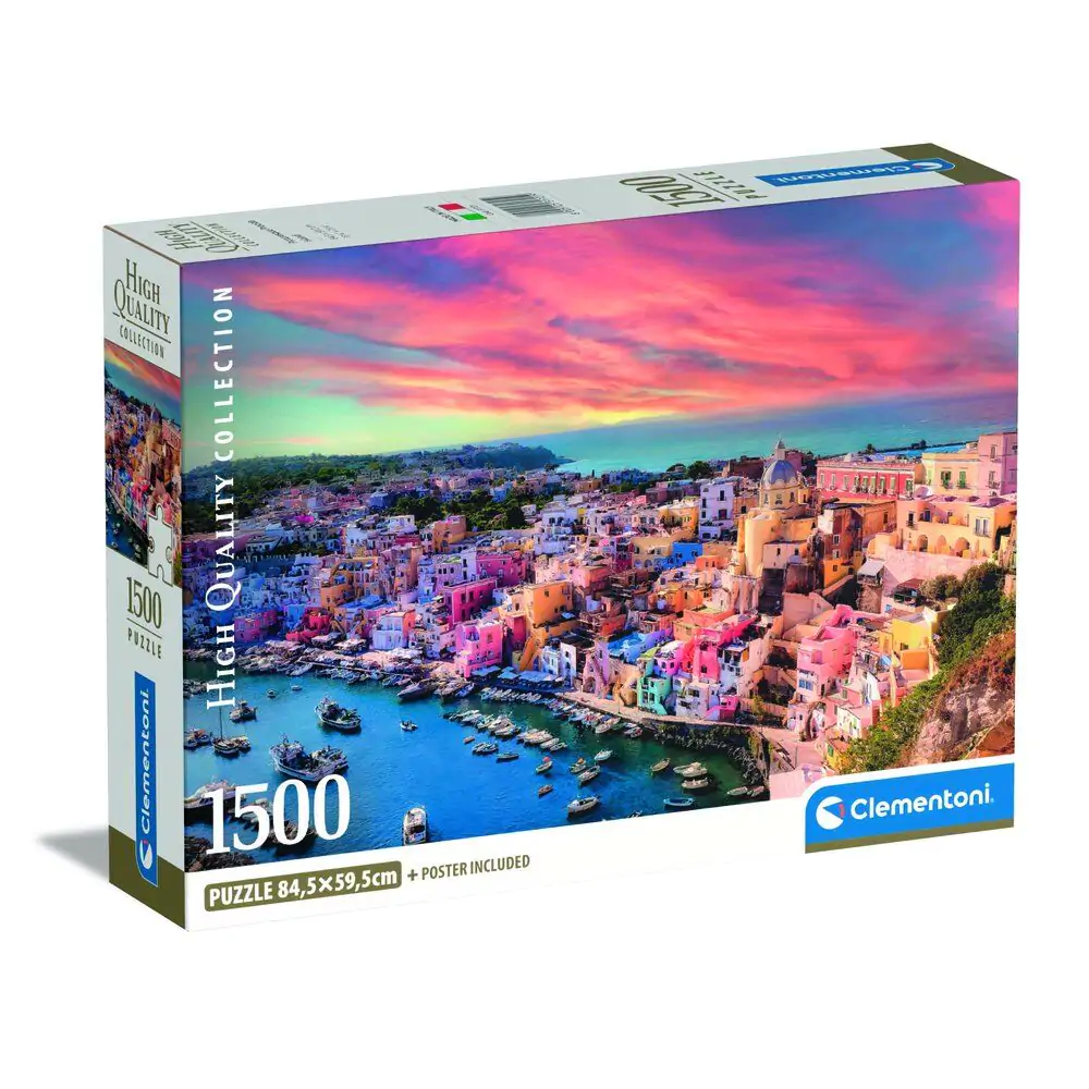 Vysokokvalitné malebné puzzle ostrova Procida 1500ks produktová fotografia