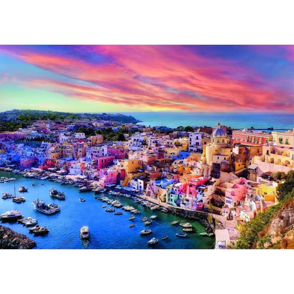 Vysokokvalitné malebné puzzle ostrova Procida 1500ks produktová fotografia