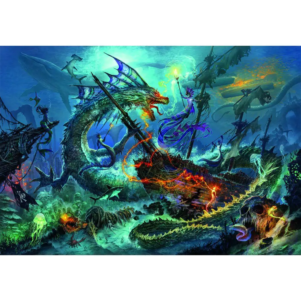 Vysoko kvalitné puzzle The Underwater Battle 3000ks produktová fotografia