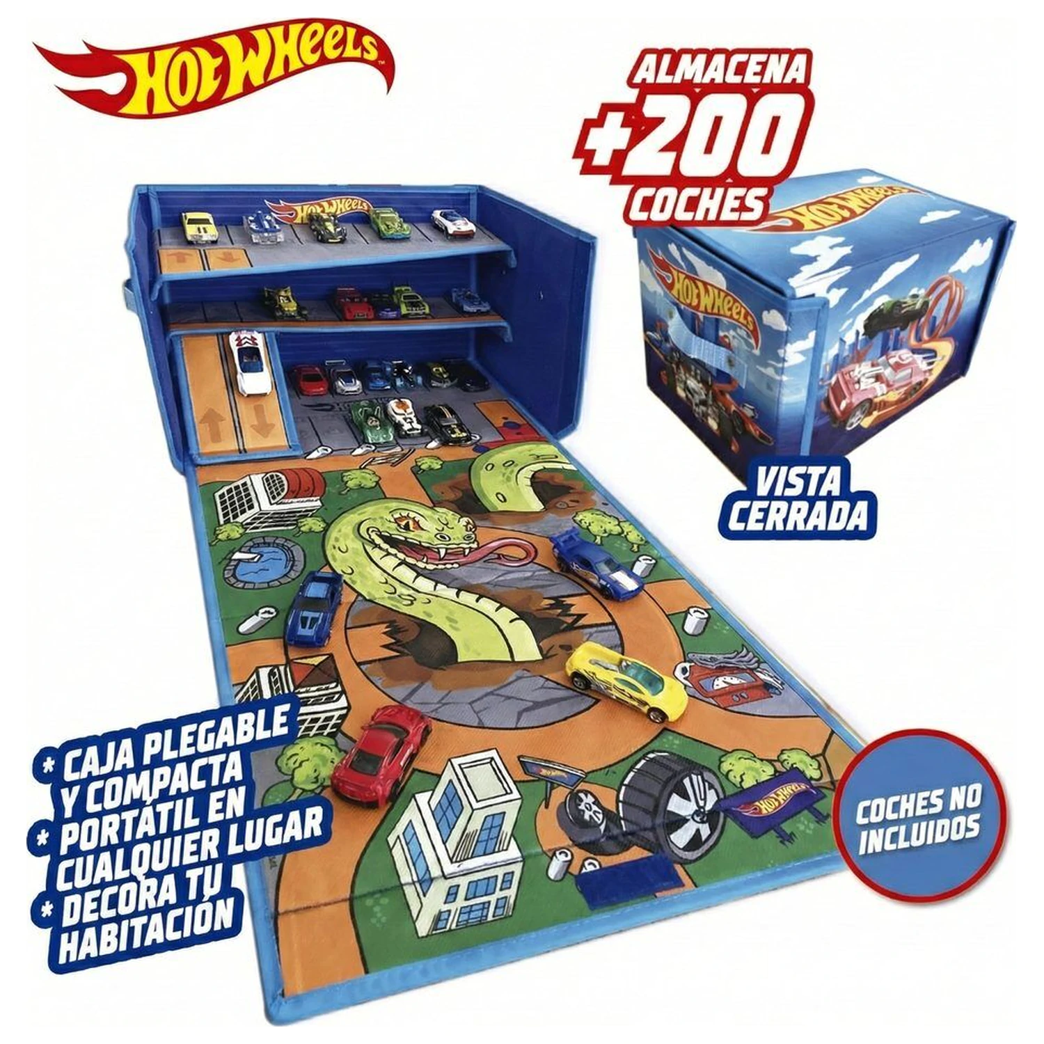 Hot Wheels organizér na autíčka s dráhou a hracou plochou produktová fotografia