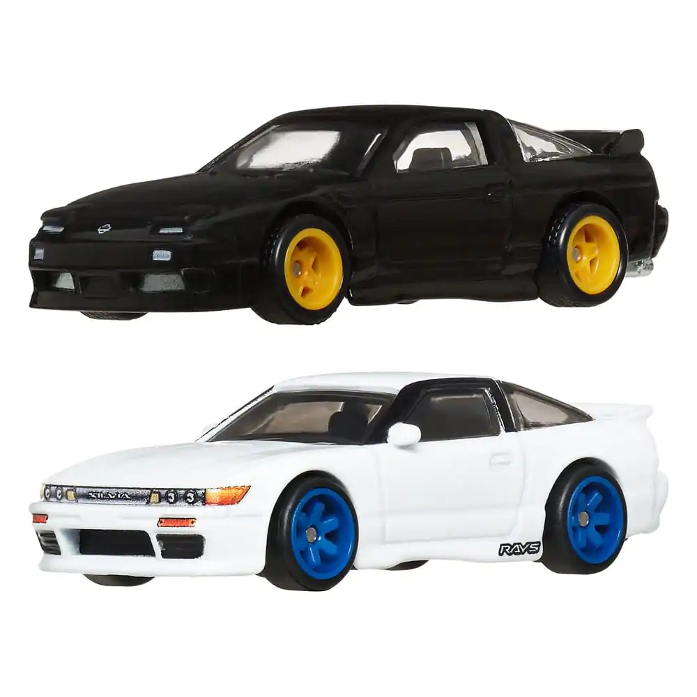 Hot Wheels Premium Car Culture Zberateľské kovové vozidlá 2-balenie 1/64 '96 Nissan 180SX Type X & Nissan SilEighty produktová fotografia