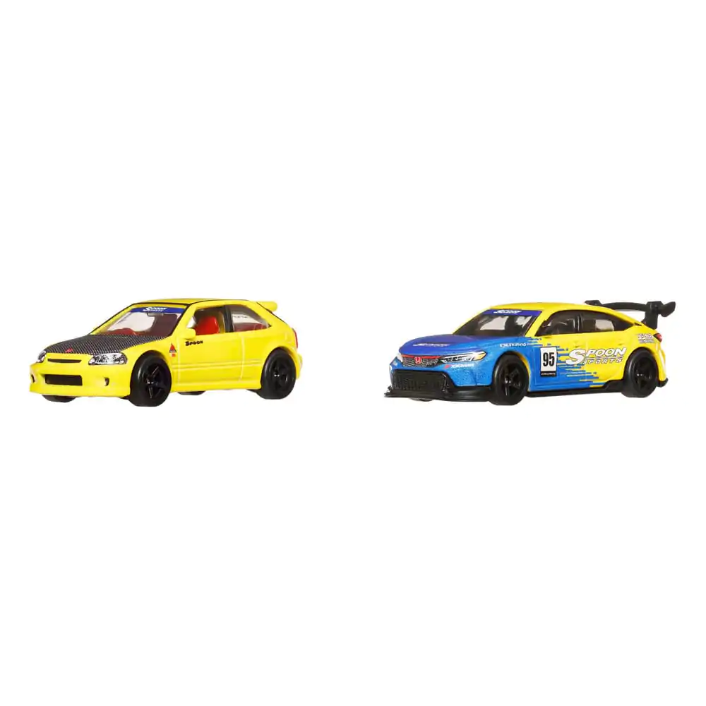 Hot Wheels Premium Car Culture Zberateľské autíčko 2-balenie 1/64 &#039;99 Honda Civic Type R (EK9) &amp; Honda Civic Type R produktová fotografia