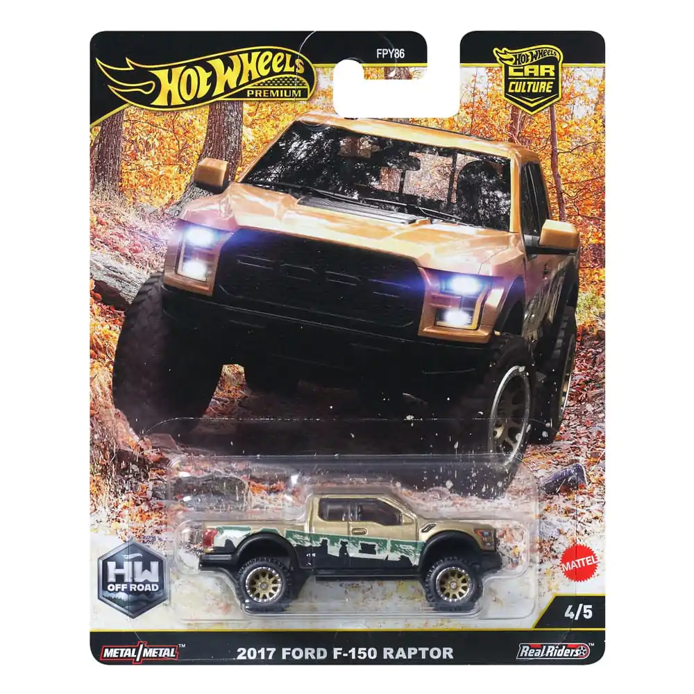 Hot Wheels Premium Car Culture Zberateľský odlievaný model vozidla 1/64 2017 Ford F-150 Raptor produktová fotografia