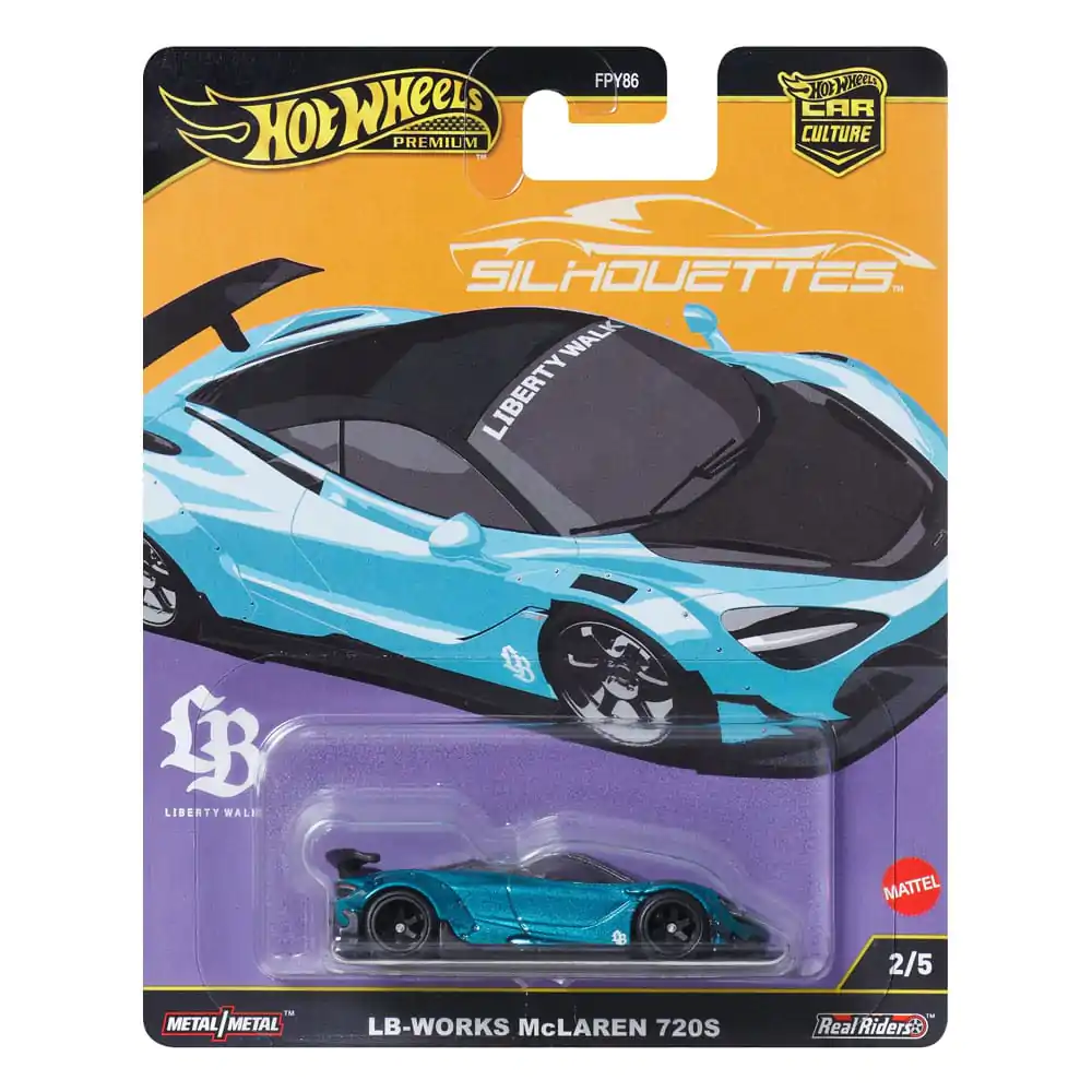 Hot Wheels Premium Car Culture Silhouettes Zberateľské vozidlo 1/64 LB-Works McLaren 720S produktová fotografia
