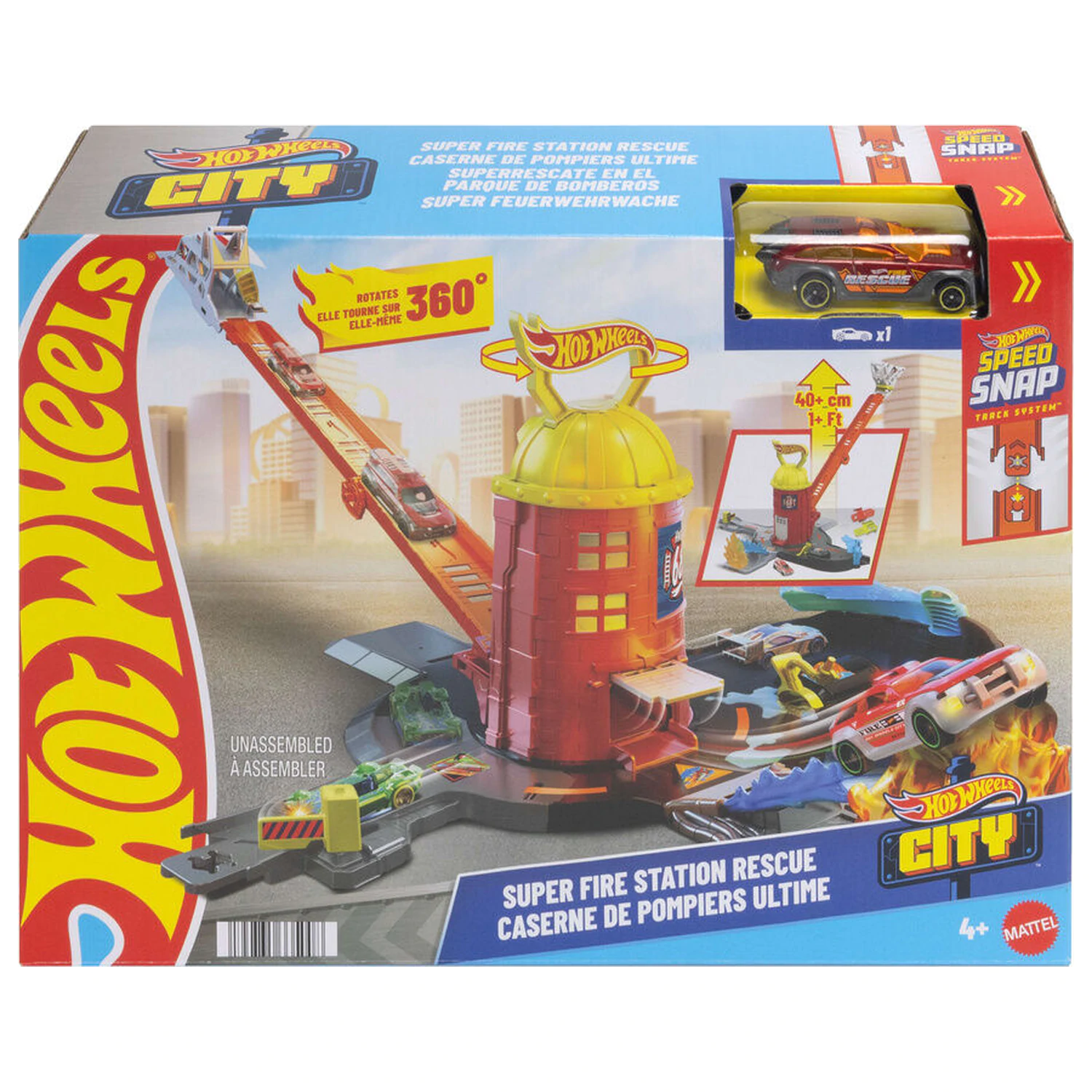 Hot Wheels City Fire Station herný set produktová fotografia