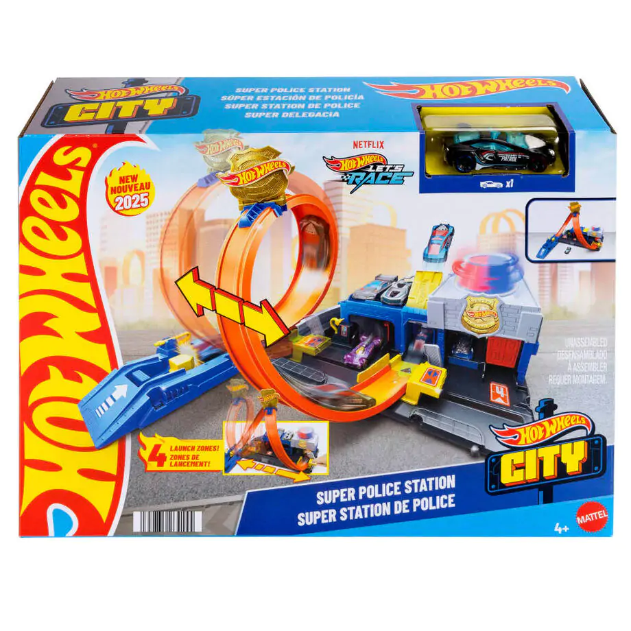 Hot Wheels City Super policajná stanica Playset produktová fotografia