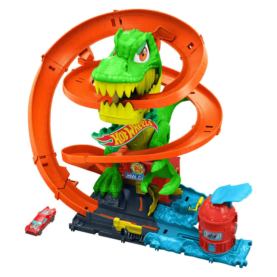 Hot Wheels City T-Rex Blaze Battle playset produktová fotografia