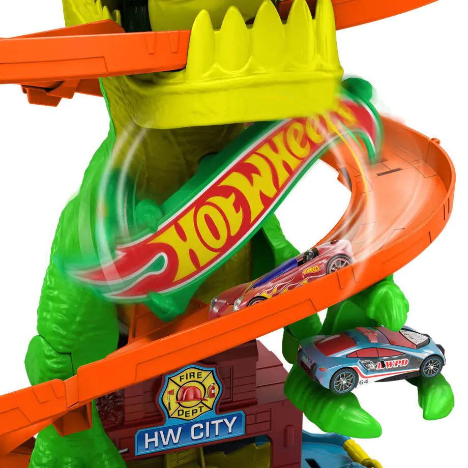 Hot Wheels City T-Rex Blaze Battle playset produktová fotografia